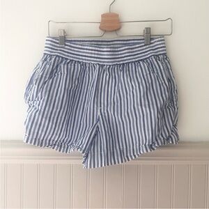 Blue White Striped Women's Boxer Shorts Size XS